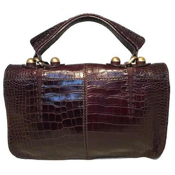 Rare Limited Edition Fendi Brown Alligator and Mink Fur Satchel Handbag - Picture 3 of 10